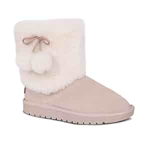 DEINET POM POM FUR BOOTS ★関税負担なし★ DEINET POM POM FUR BOOTS IN MOCHA
