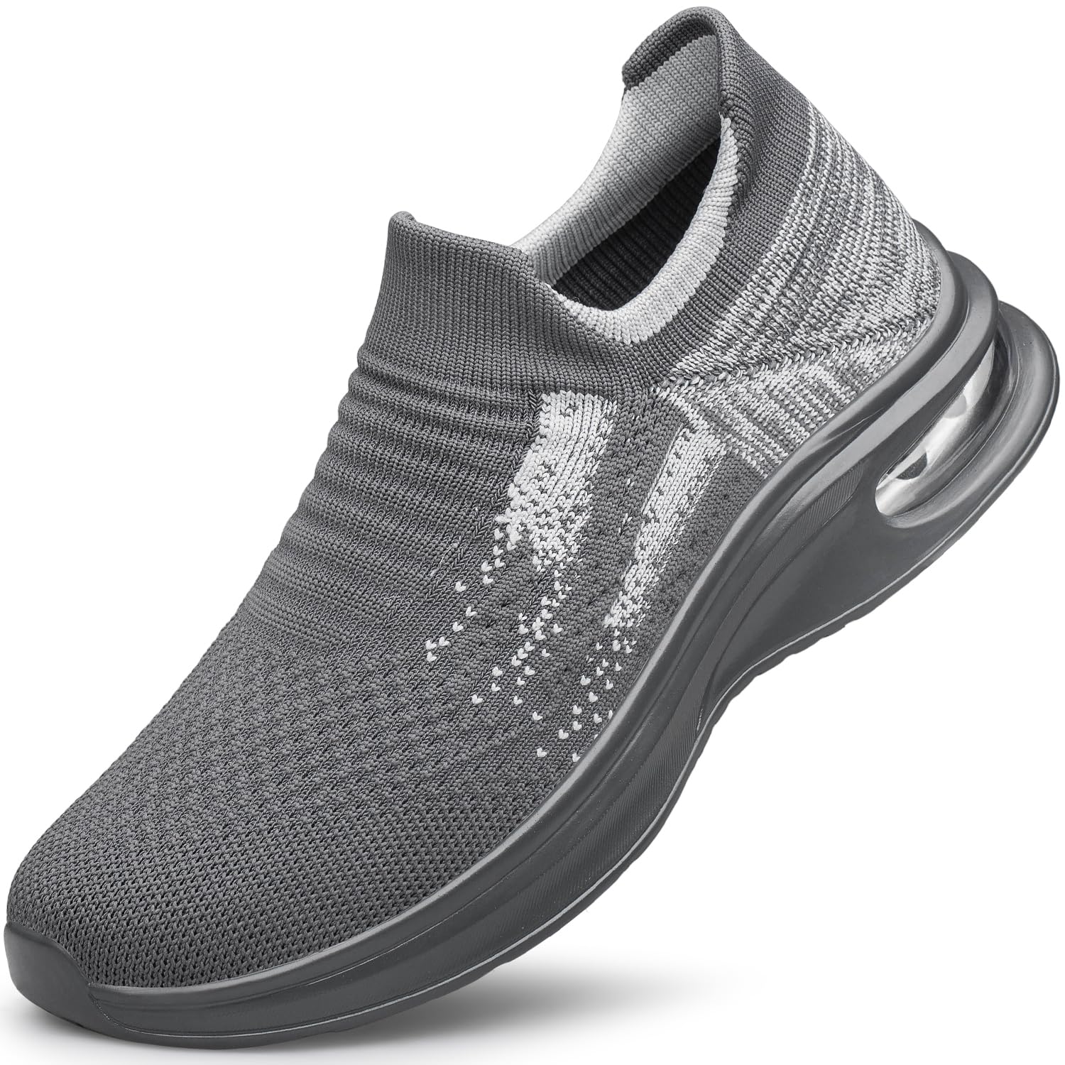 YHOON Mens Walking Trainers Slip on Lightweight Running Shoes Workout Athletic Tennis Shoes Gym Sneakers