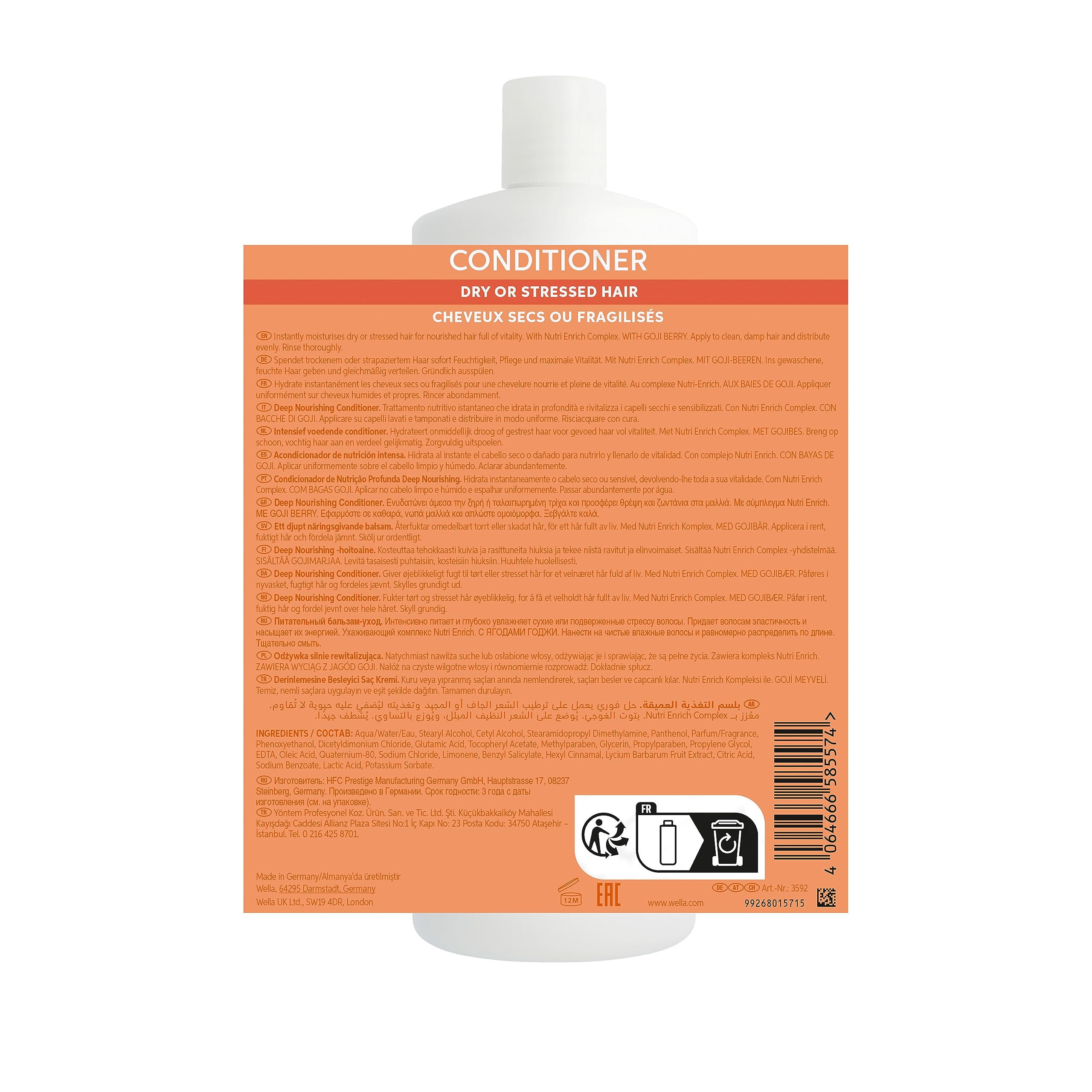 Wella Professionals Invigo Nutri-Enrich Línea de Cuidado Capilar, Nutrición e Hidratación Profunda al instante, Cabello Seco y Dañado