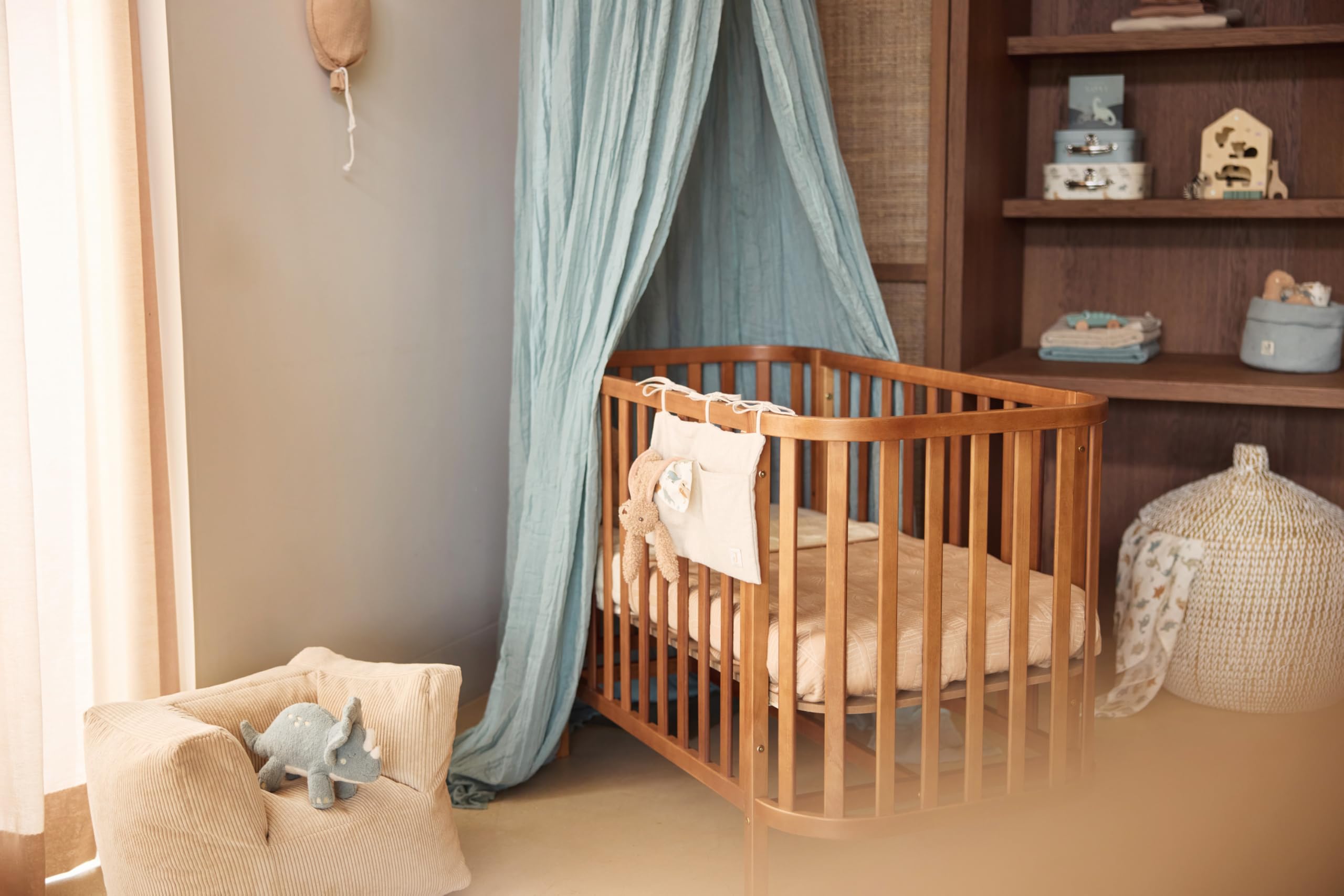 Jollein - Juego de Cama Vintage (245 cm), diseño de mar Verde