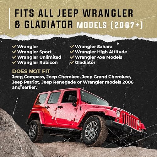 Miniatura 2 de Antena en forma de bala para Jeep JK Wrangler 2007-actuales - seguro antirrobo - antena corta de reemplazo