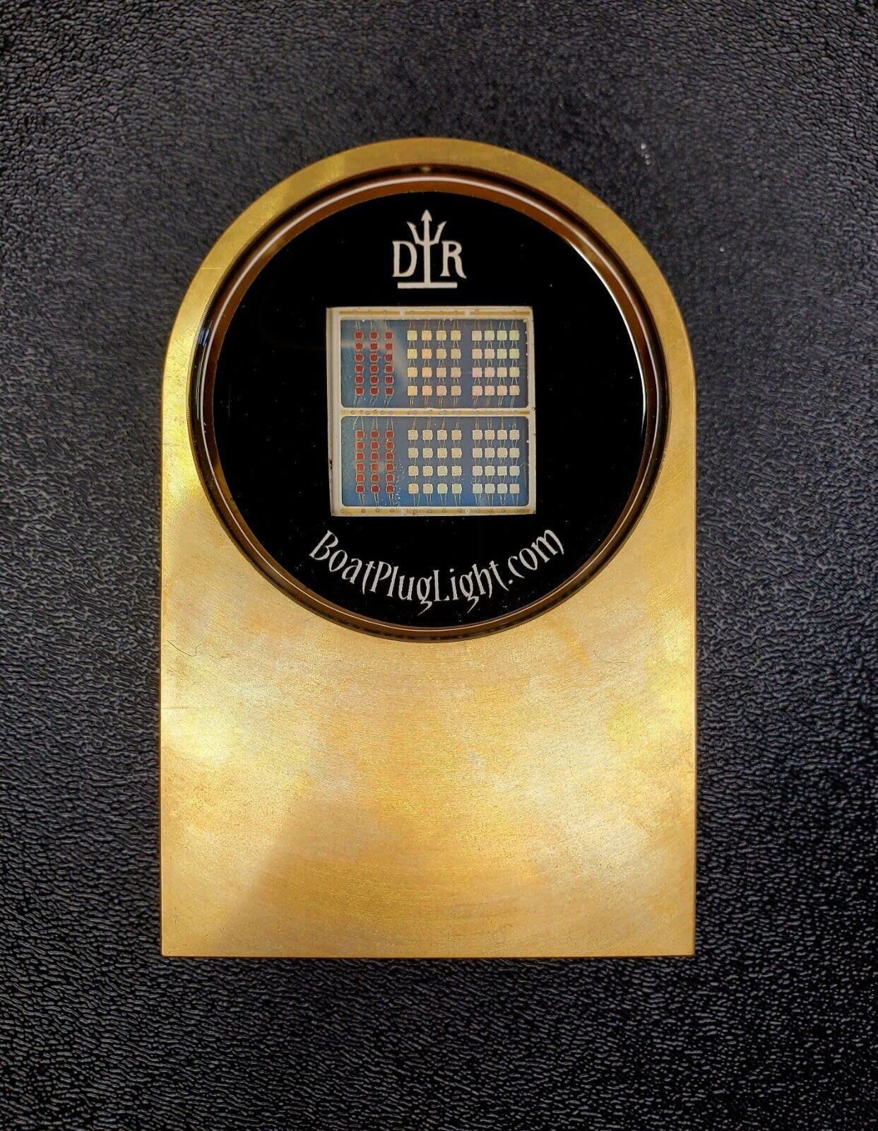 BoatPlugLight.com H59 NAVAL BRASS Trim Tab Boat Underwater LED Lights (RGB (color changing))