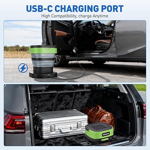 Miniatura 7 de Pulverizador eléctrico inalámbrico, rociador de agua portátil con tanque de agua de 3.2 galones, carrete de manguera de rebobinado automático,