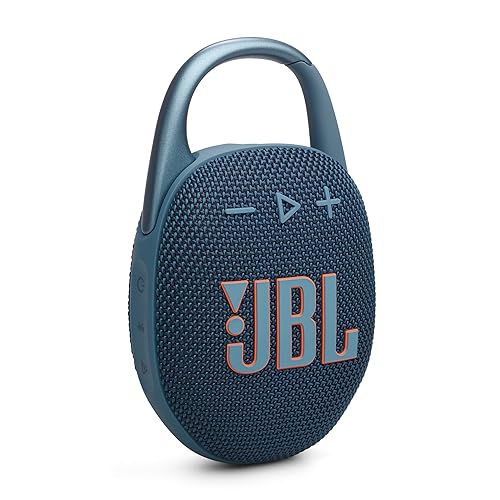 JBL Clip 5 - Ultra-Portable, Waterproof & Dustproof Bluetooth Speaker, Big JBL Pro Sound with Punchy bass, Integrated Carabiner, Up to 12 Hours of Play, Made in Part with Recycled Materials (Blue)