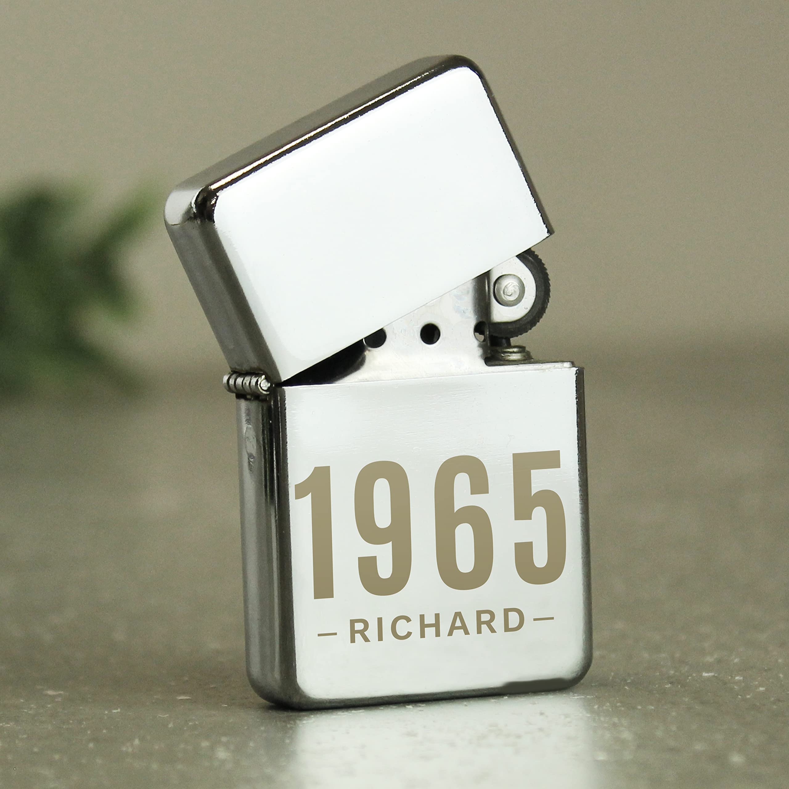 Custom Personalised Name & Date Petrol Lighter. Laser Engraved. For Weddings, Birthdays, Father's Day, Anniversary, Christmas