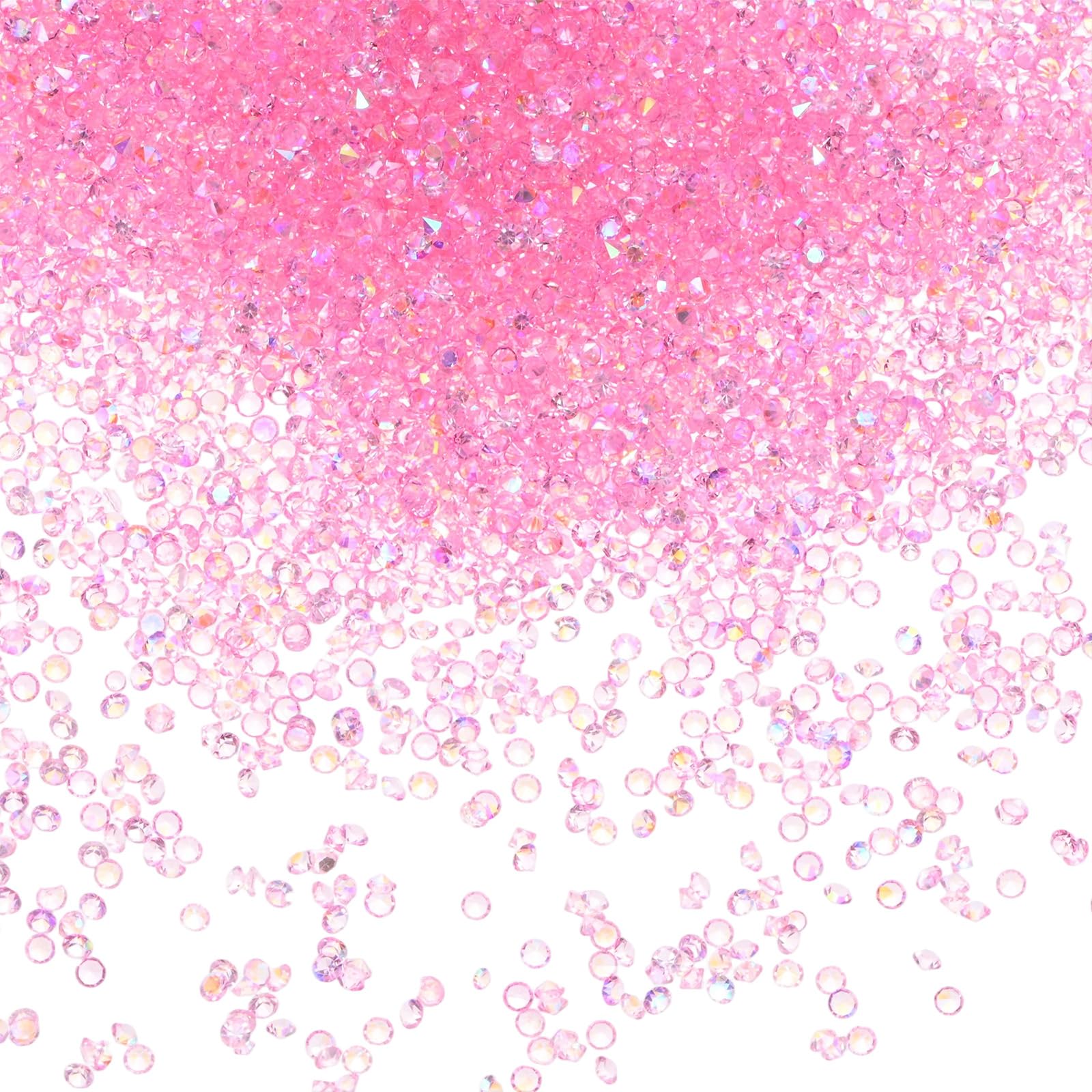 Diamants acryliques 2mm M METERXITY rose clair AB pour décoration de mariage et vase