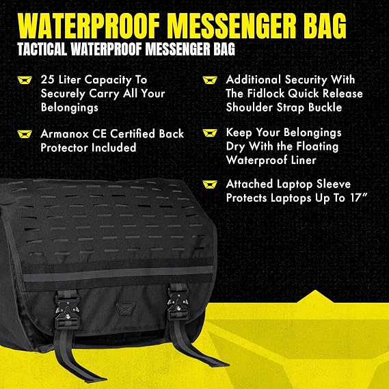 cortech Waterproof Messenger Motorcycle Bag