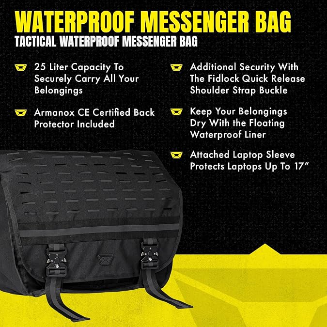 cortech Waterproof Messenger Motorcycle Bag