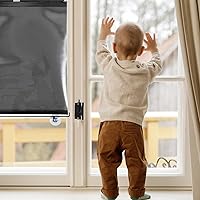 Vista 8 de 1 pieza de cortina opaca con ventosas adhesivas temporales para ventana portátil de 49.21x19.69 pulgadas