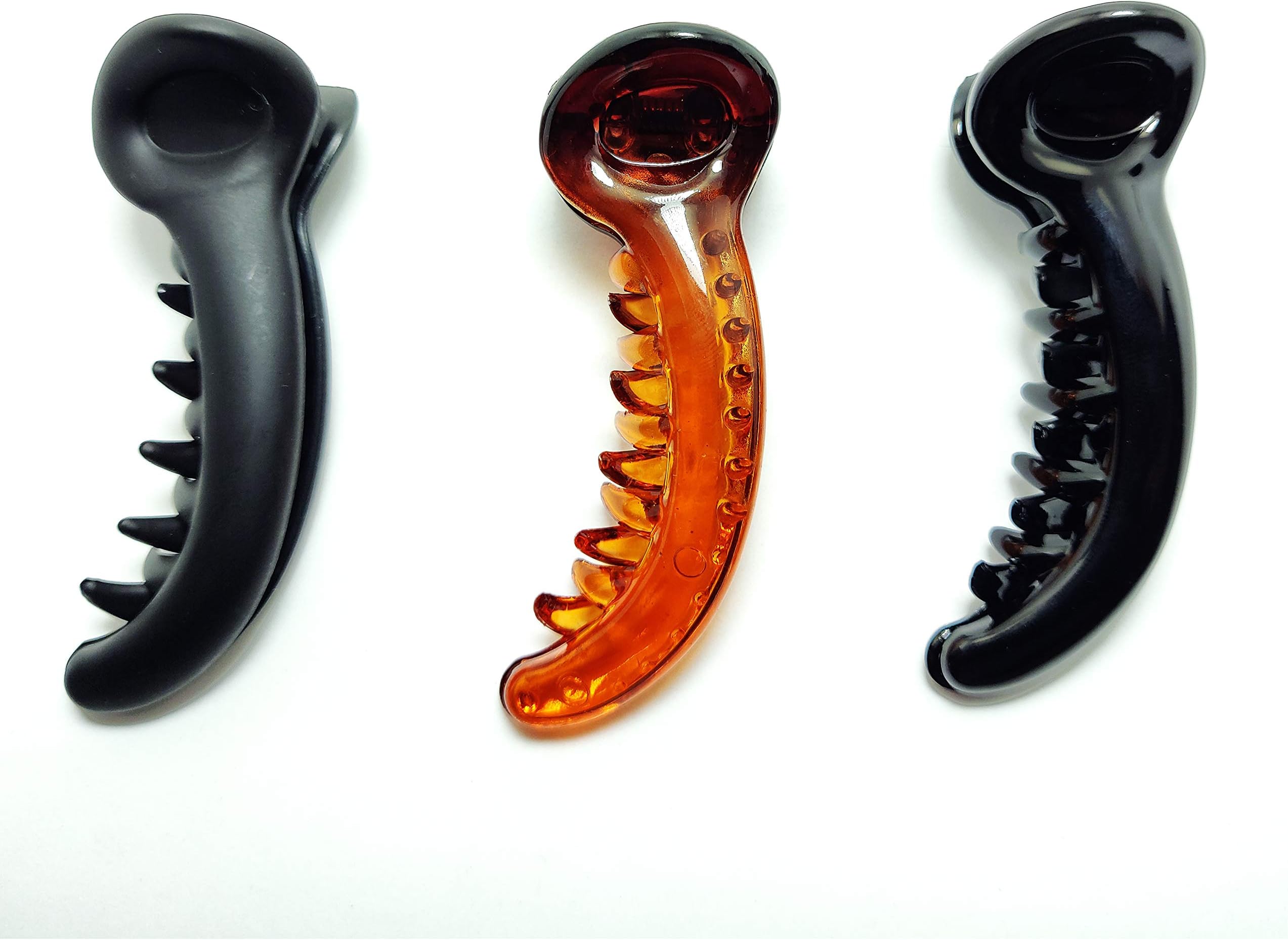 HP HIGH PROFILE Banana Hair Clutcher/Mirchi Hair Clip/Claw Clip for Women and Girls (Medium, Black & Brown) - Pack of 3