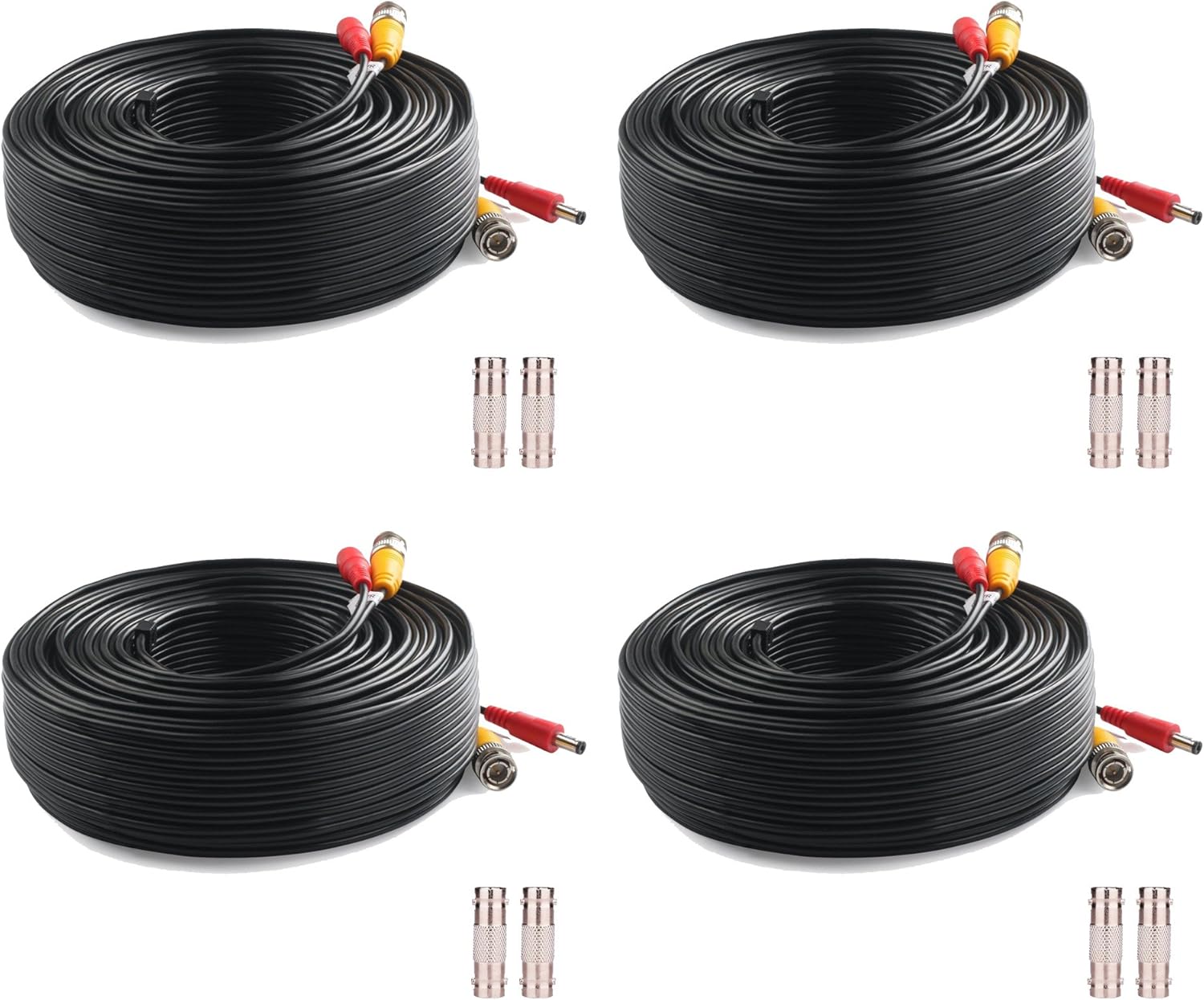 (4) 150ft PreMade Siamese BNC Video and Power Cable