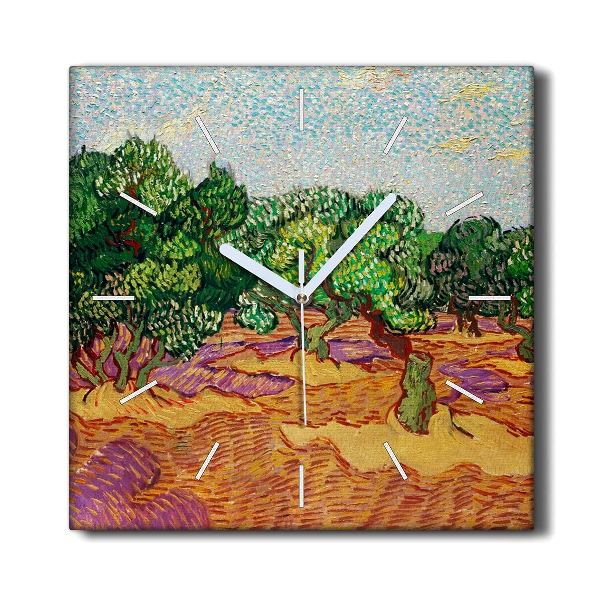 Horloge Murale sans tic-tac Ciel Gaj 30x30cm pour un Salon Apaisant