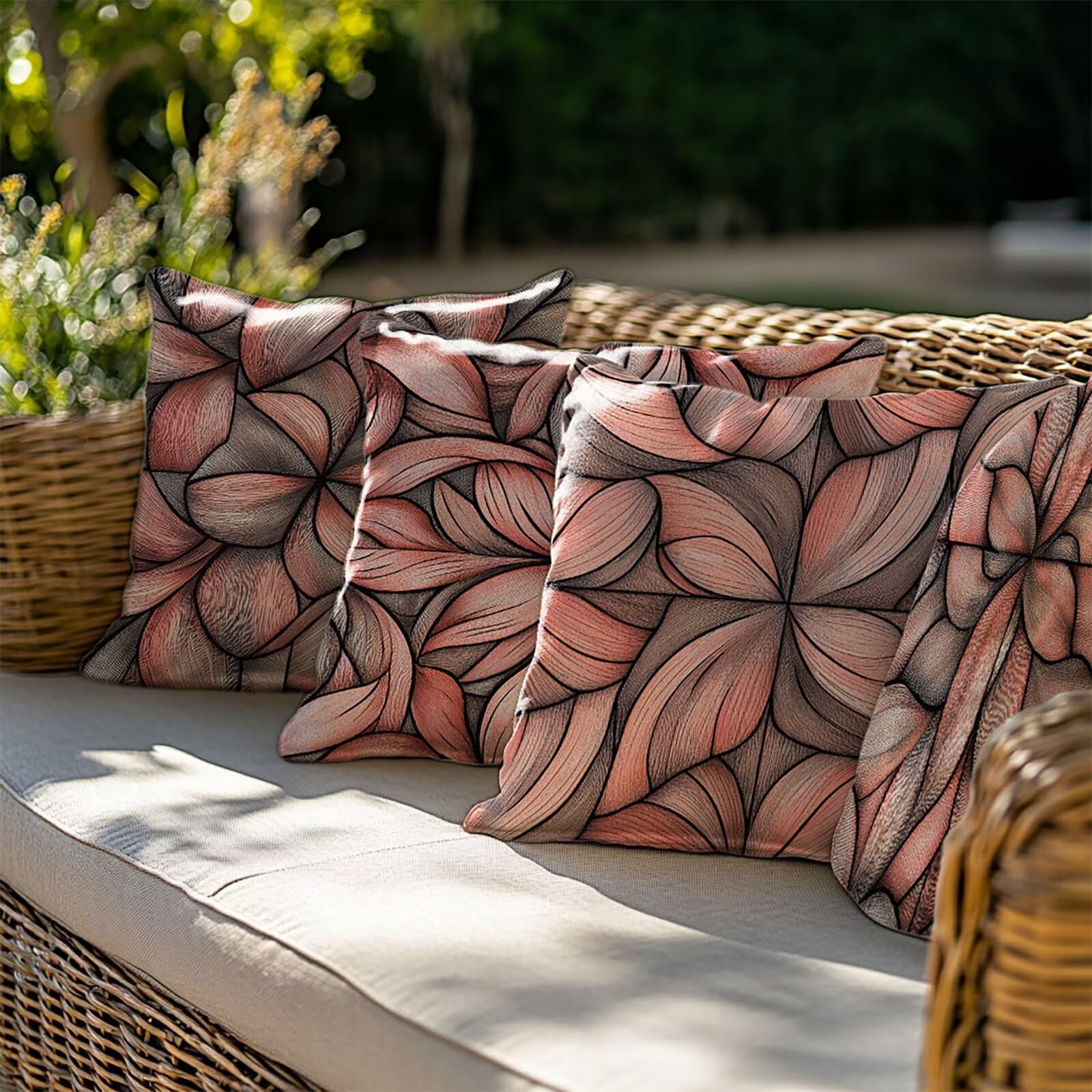 Poszewki na poduszki 60 x 60 cm wodoodporne na zewnątrz poszewki na poduszki na sofę proste dwustronne drukowanie abstrakcyjne poszewki na poduszki sofa do nowoczesnych pokrowców na łóżko podwójne