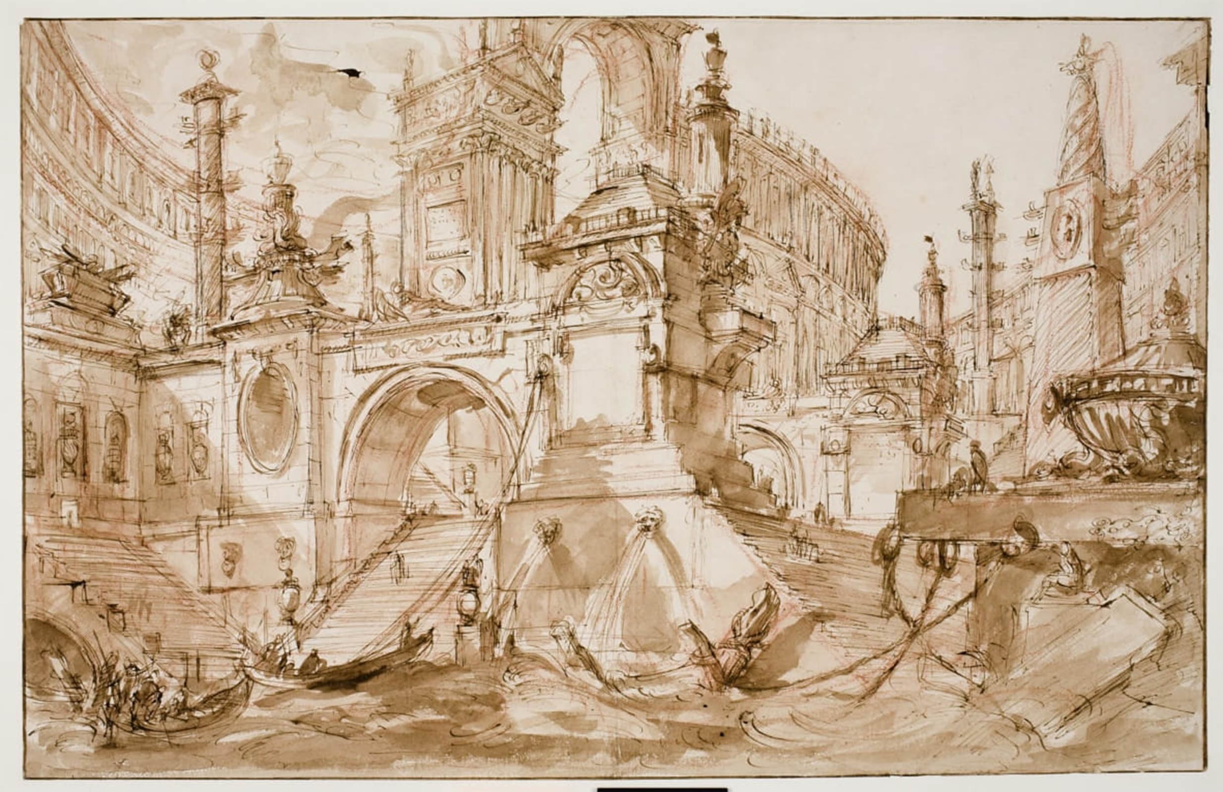 Affiche décorative antique harbor Eric Hebborn toile premium - 5