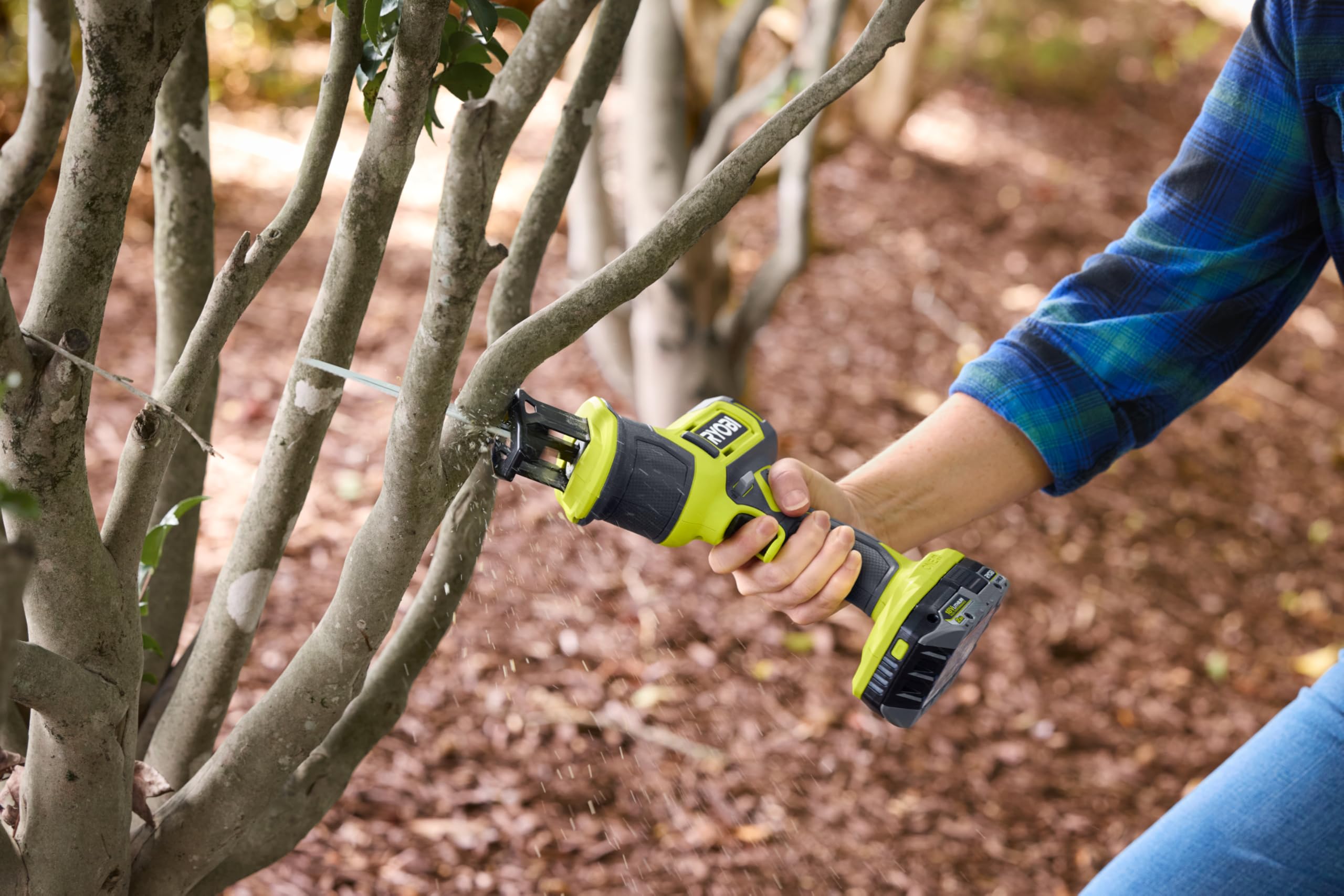 Ryobi Sega a Gattuccio Compatta a Batteria 18V ONE+, Utilizzo One-Handed, Corsa Lama 16 mm, 3000 corse/min, Senza Batteria e Caricatore, R18RSC-0
