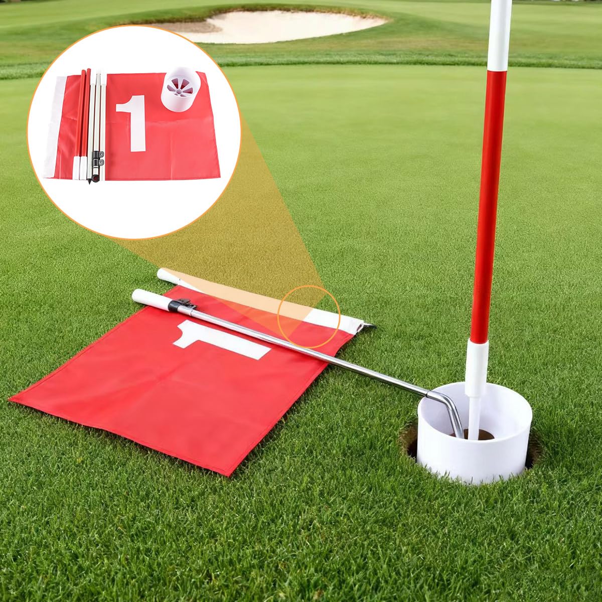 Ausi Golfflagge, Golflöcher Und Flaggen Für Garten, Hof, Putting Green, Lochbecher Und Flagge