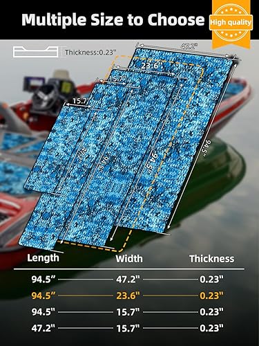 Miniatura 6 de Focean Piso de etilvinilacetato para lancha, cubierta, piso marino de camuflaje, tapete autoadhesivo para lancha a motor, caravana, yate, kayak,