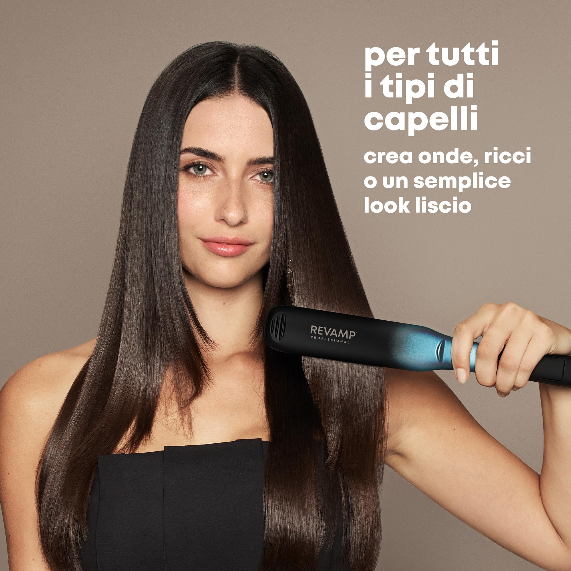 REVAMP Progloss Ultra X Shine Piastra Ceramica - Piastra Larga | Stirare e Arricciare, Capelli Lunghi e Spessi, Riscaldamento Ultra Veloce, Professionale da Salone