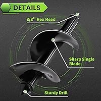 Vista 3 de SYITCUN Broca de Barrena para Plantar - Broca de Barrena en Espiral para Jardín de Servicio Pesado de 4"X12" - Herramienta Plantadora de Bulbos