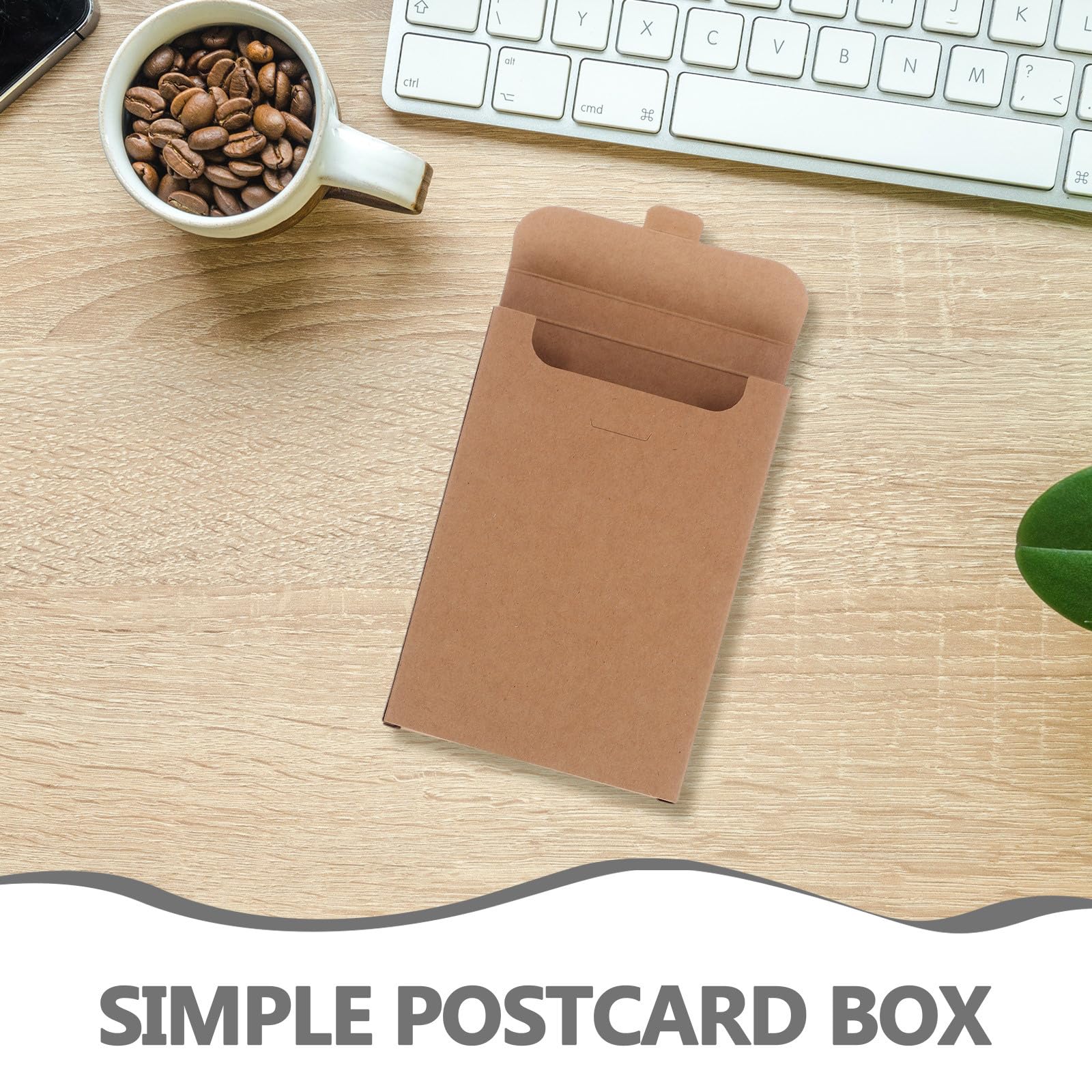 Scatola di Carta Kraft 50 Pezzi per Cartoline e Buste Vuote Design Semplice e Raffinato per Progetti Fai da Te e Uso Ufficio