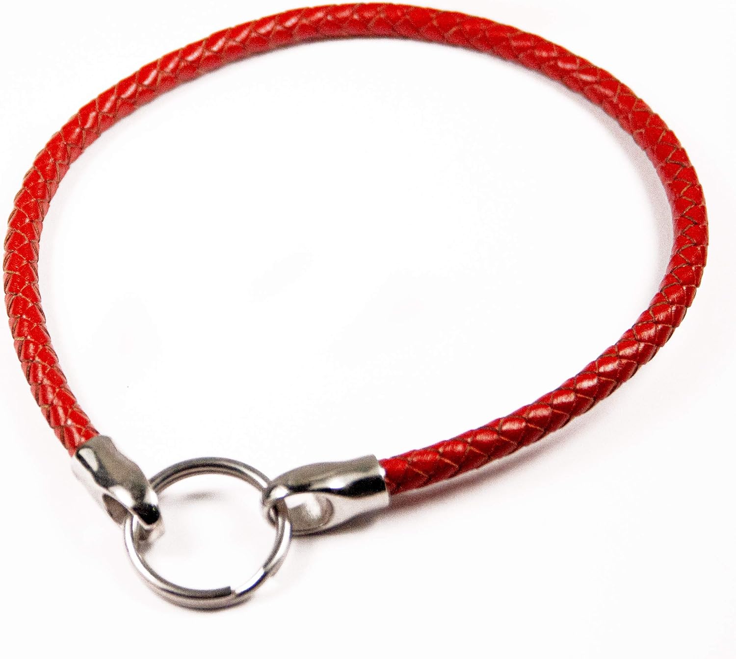 Braided Leather Tag Collar House Collar Greyhound Whippet