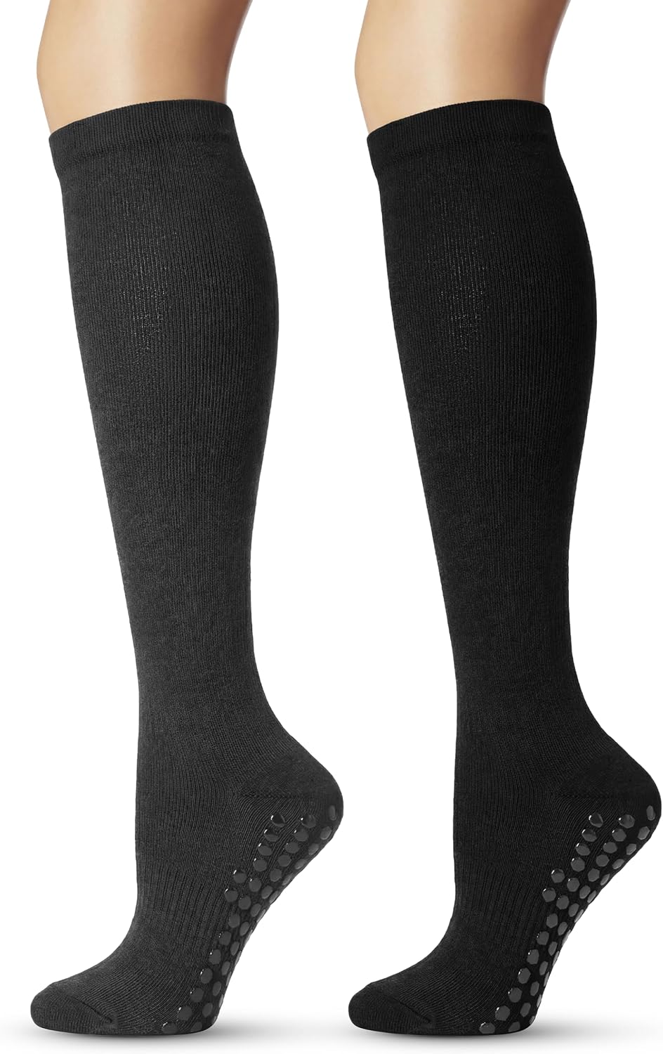 2 Pcs Soft Knee High Long Socks for Women&Men Compression Socks for Pregnancy Travel Sports