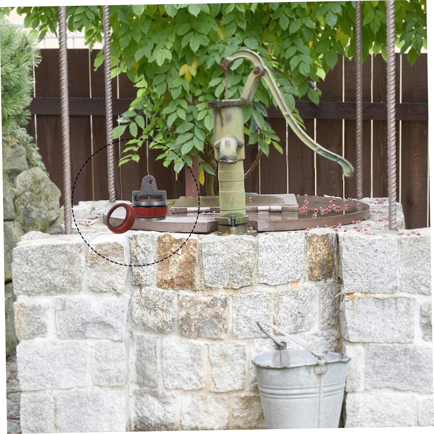 Pump Hand Parts Heavy Duty Cast Iron Pitcher Pump Plunger Leather Cup Replacement Manual Water Accessories