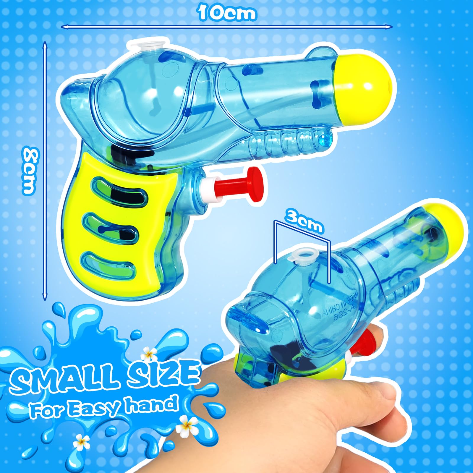 Wasserpistole Klein, 10 Stück Mini Wasserpistole, Mini Wasserpistolen Für Kinder Ab 3 4 5, Water Gun, Wasserspritzpistole Klein Wasserspielzeug Kinder Outdoor Für Sport, Pools, Strände