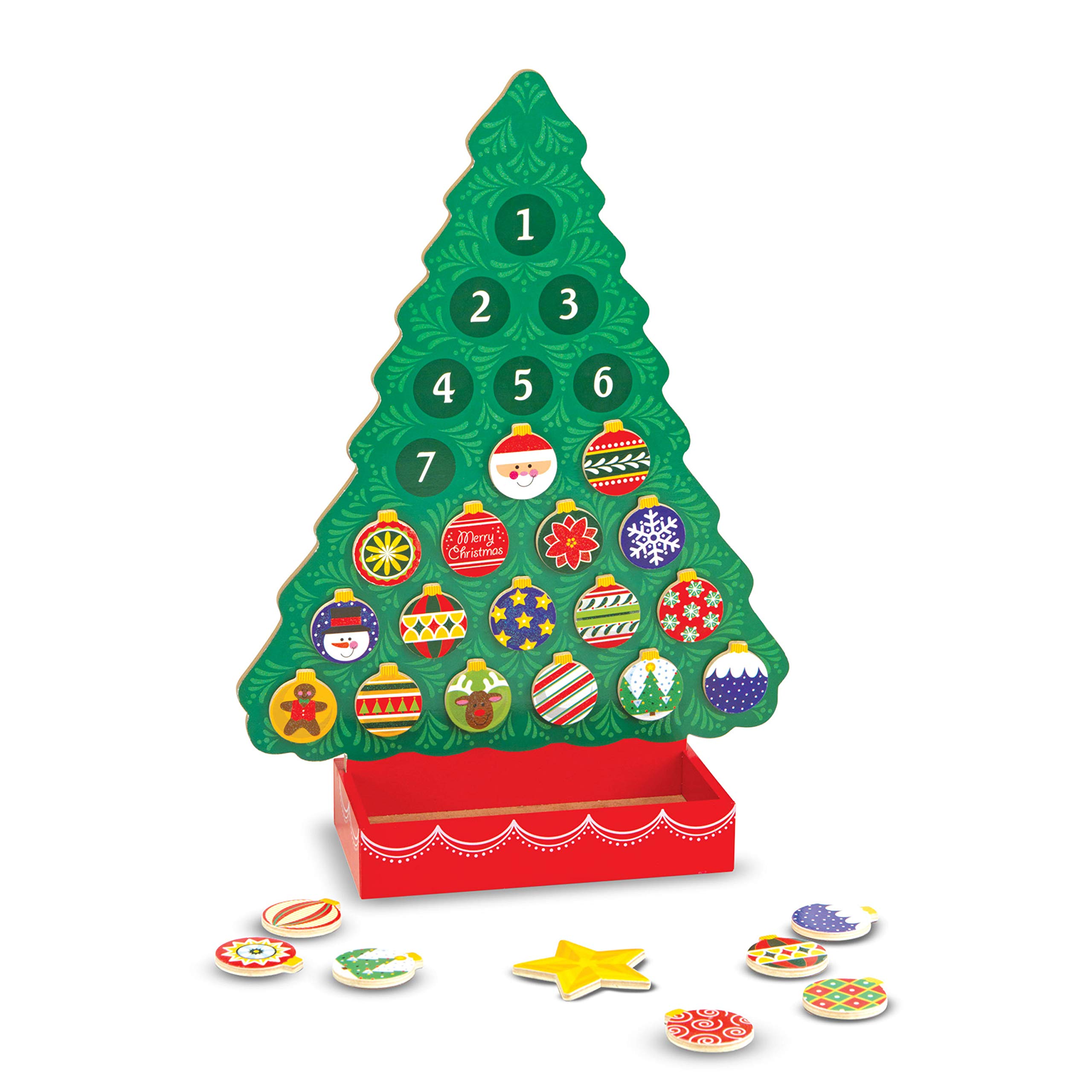 Amazon.com: Melissa & Doug Countdown to Christmas Wooden Advent Calendar -  Magnetic Tree, 25 Magnets , Orange : Melissa & Doug: Home & Kitchen