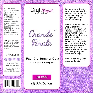 CrystaLac Grande Finale Tumbler Coat (Gloss, Gallon) 2.0