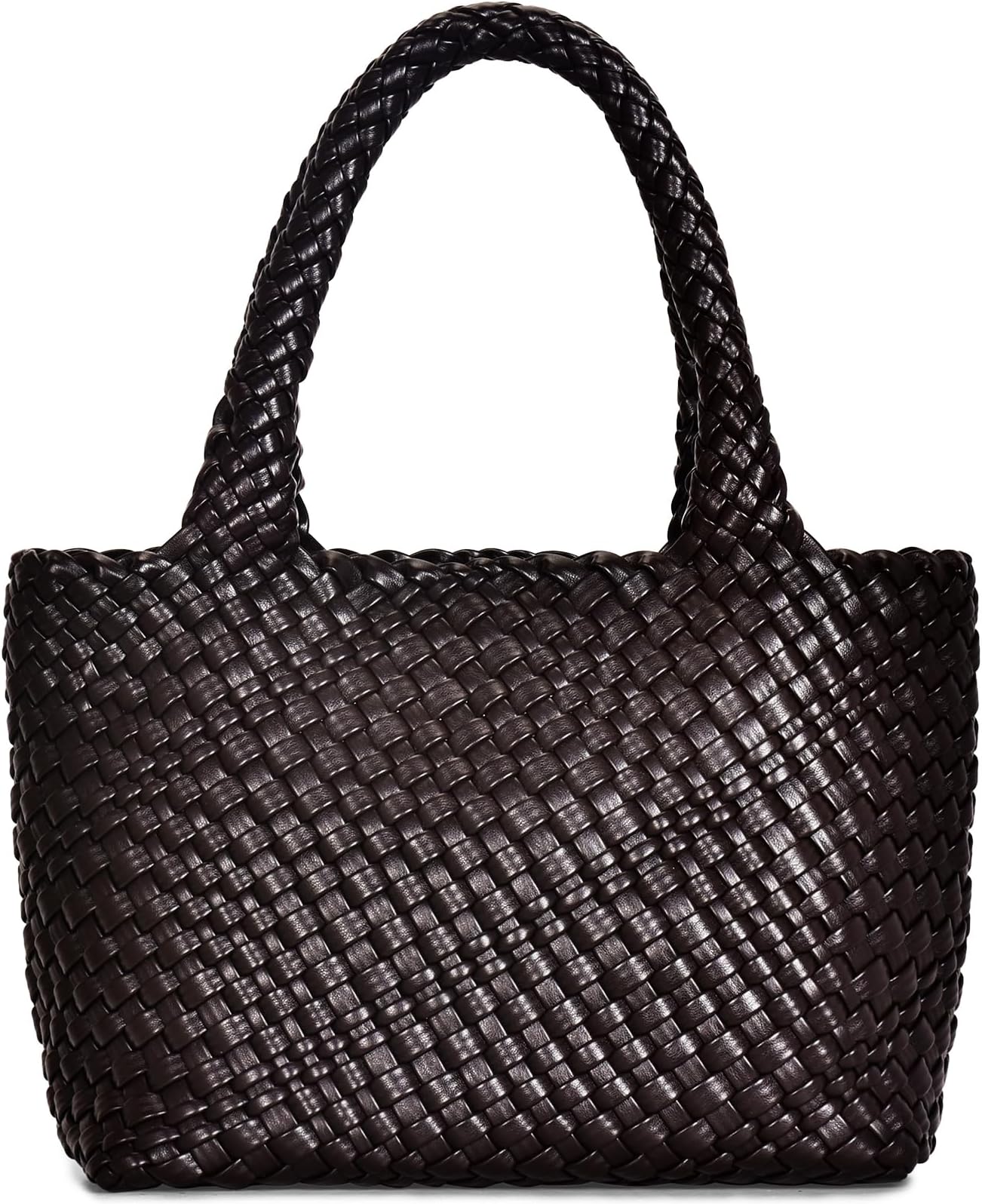 Woven Bag for Women, Woven Crossbody Bag Small Tote Bag Top Handle Handbag with Detachable Strap Purse Set for Women