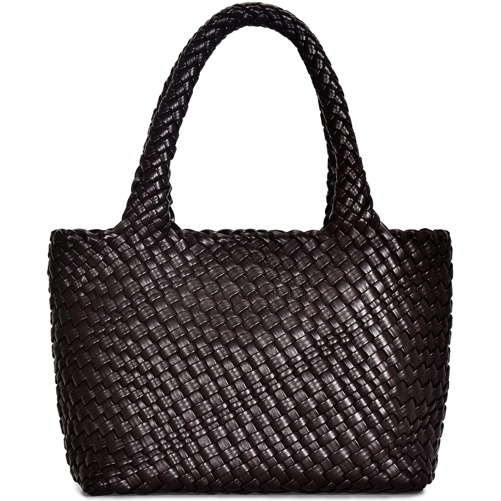 Woven Bag for Women, Woven Crossbody Bag Small Tote Bag Top Handle Handbag with Detachable Strap Purse Set for Women