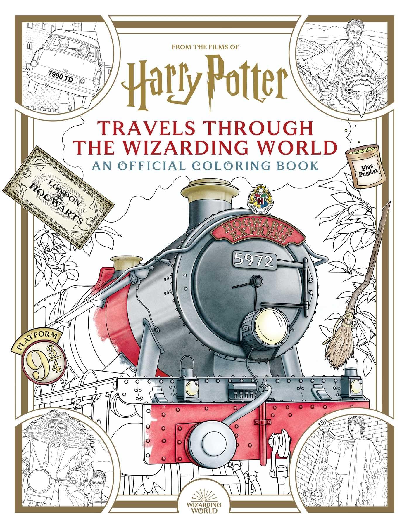 Harry Potter: Travels Through the Wizarding World: An Official Coloring Book Paperback – Coloring Book, 12 Sept. 2023