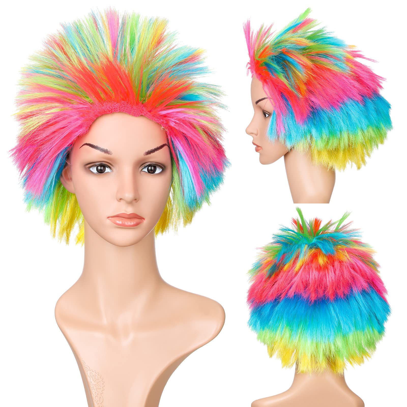 Parrucca Da Rockstar Degli Anni '70 E '80 Bionda, Punk, Soffice E - Foto 7