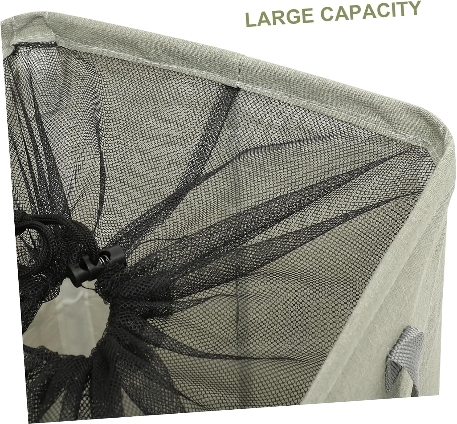 Cabilock Collapsible Large Laundry Basket with Handles Cotton Linen Fabric Clothes Hamper for Dorm Bedroom Organizer Dustproof Storage Bin