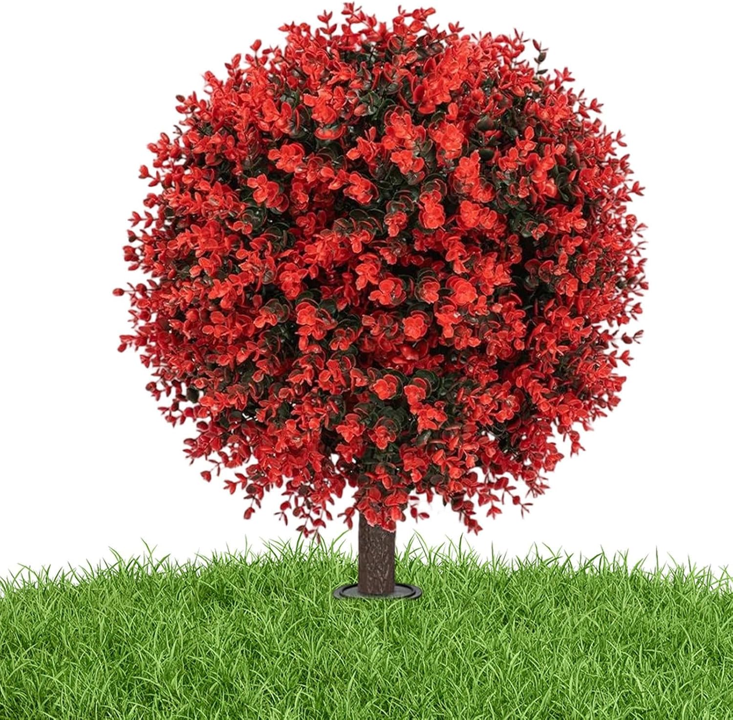 Fake Shrubs - Resistant Boxwood, Artificial Outdoor Trees Faux Topiary for Garden Yard Patio Lawn Pathway Driveway Walkway Landscape Indoor Home Decor Office Plant Decoration Display Usage 23 Inch