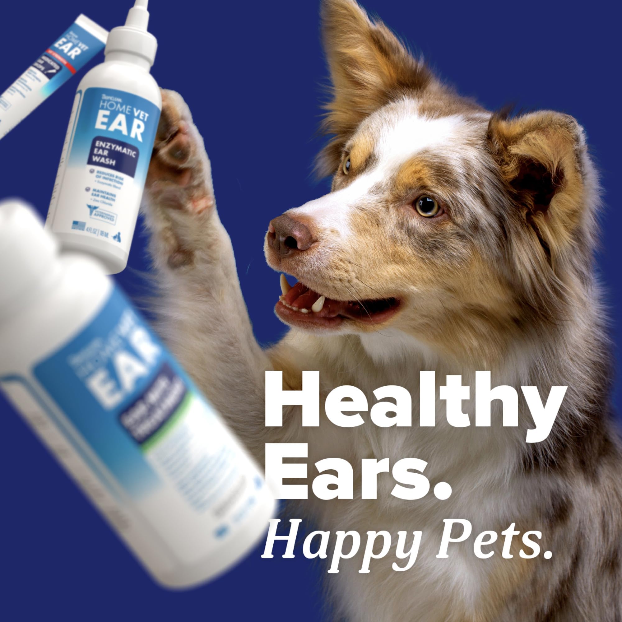 TropiClean HomeVet Medicated Dog Ear Drops, Vet Recommended Daily Dog Ear Cleaner, Fungal & Yeast Treatment, USA Made, 2 oz - image 6