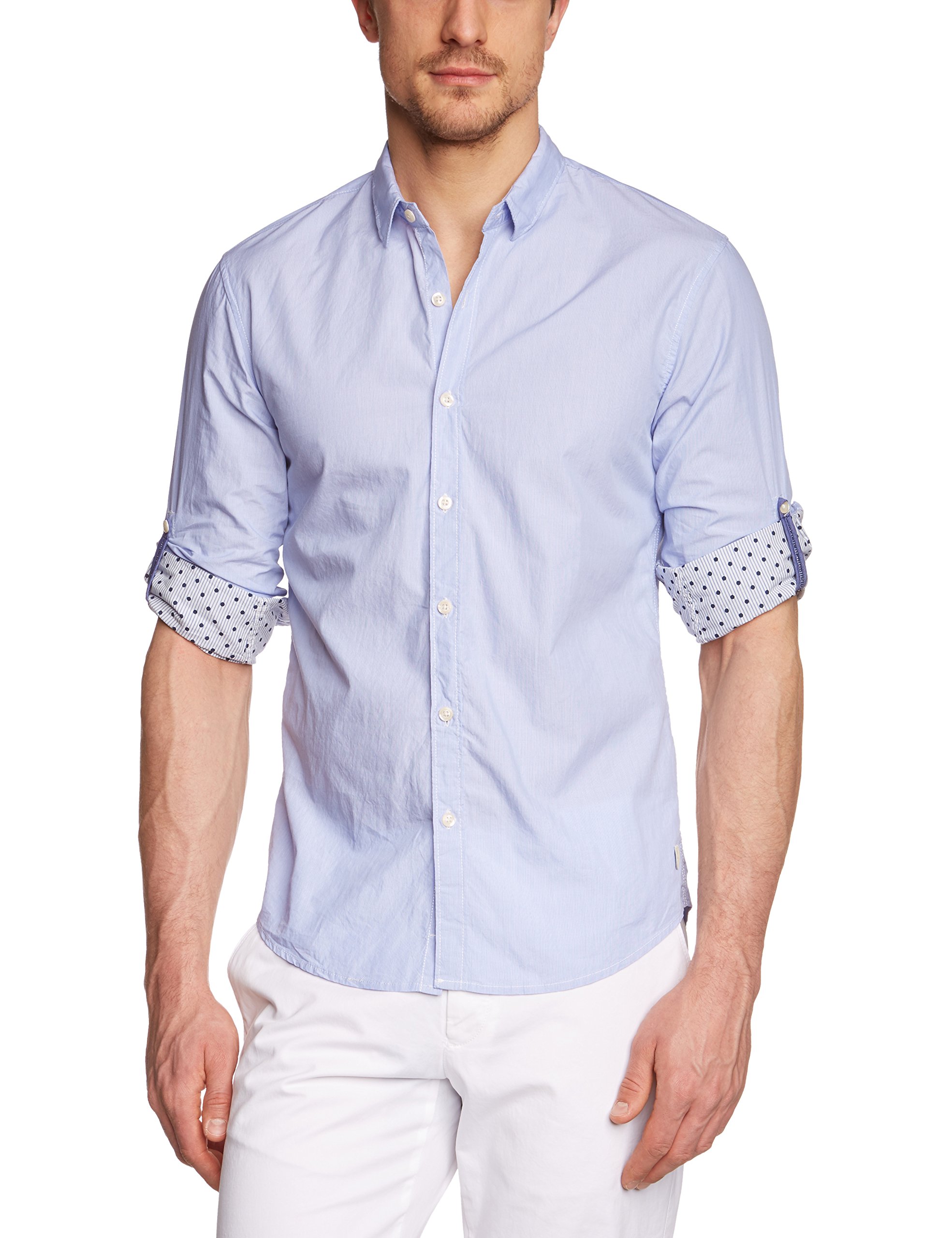 Scotch & Soda - Mens Contrast Woven, Size: X-Large, Color: Blue