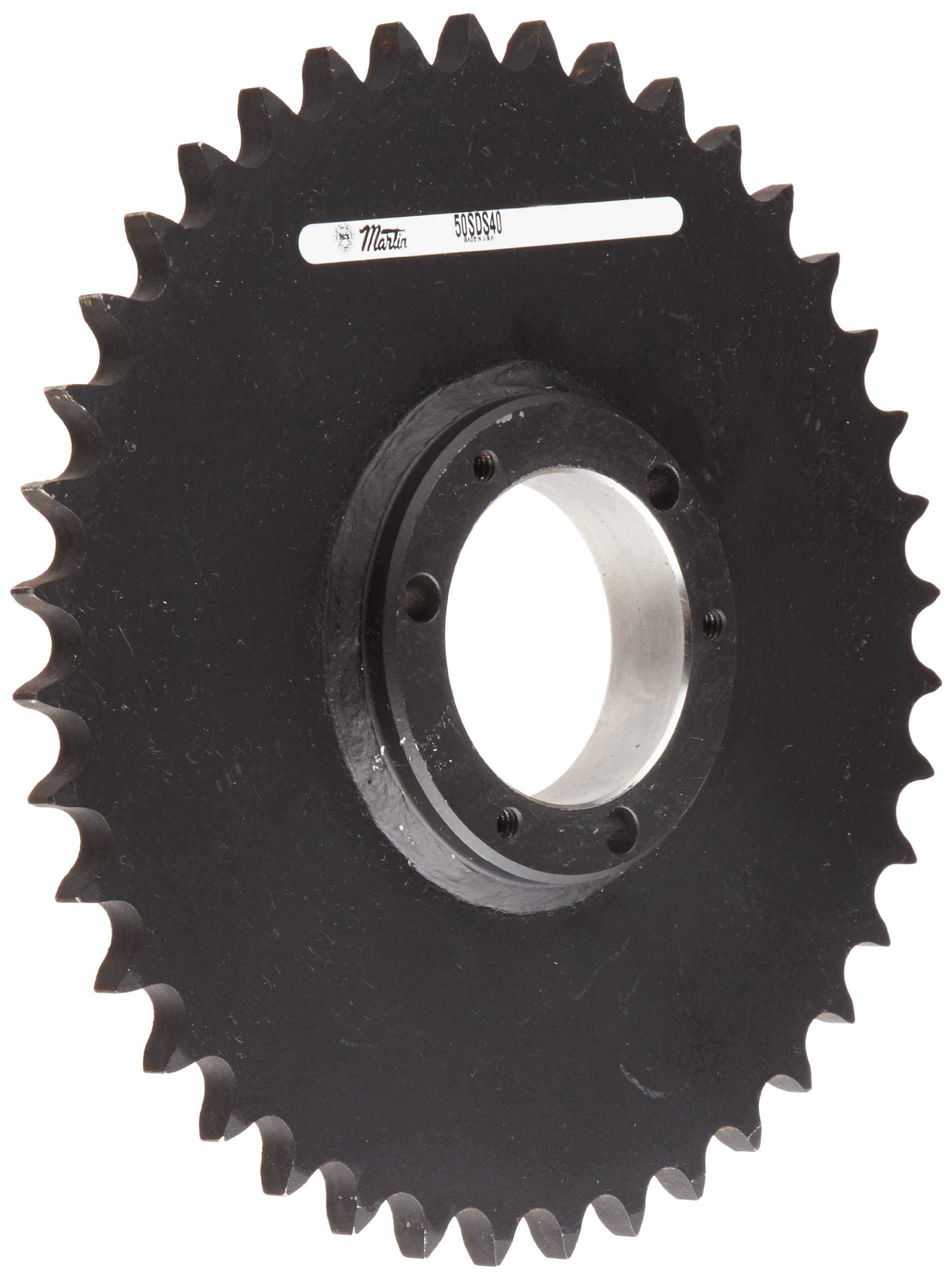MartinRoller Chain Sprocket, QD Bushed, Type B Hub, Single Strand, 50 Chain Size, For Sk Bushing, 0.625" Pitch, 60 Teeth, 2.625" Max Bore Dia., 12.301" OD, 3.875" Hub Dia., 0.343" Width