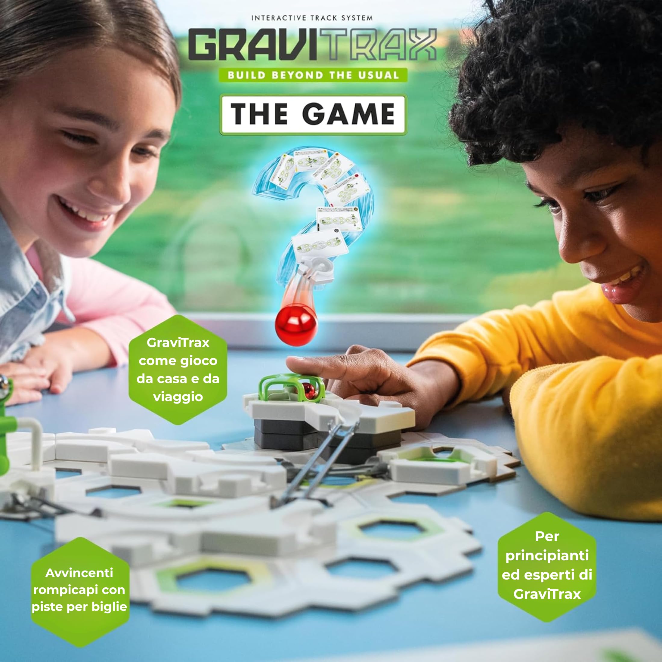 Ravensburger - GraviTrax The Game Multiform, Pista biglie 46 pezzi, Gioco di logica, 30 carte sfida multilivello, Costruire circuiti, Rompicapo STEM 8+ anni e adulti, Compatibile con tutti i GraviTrax