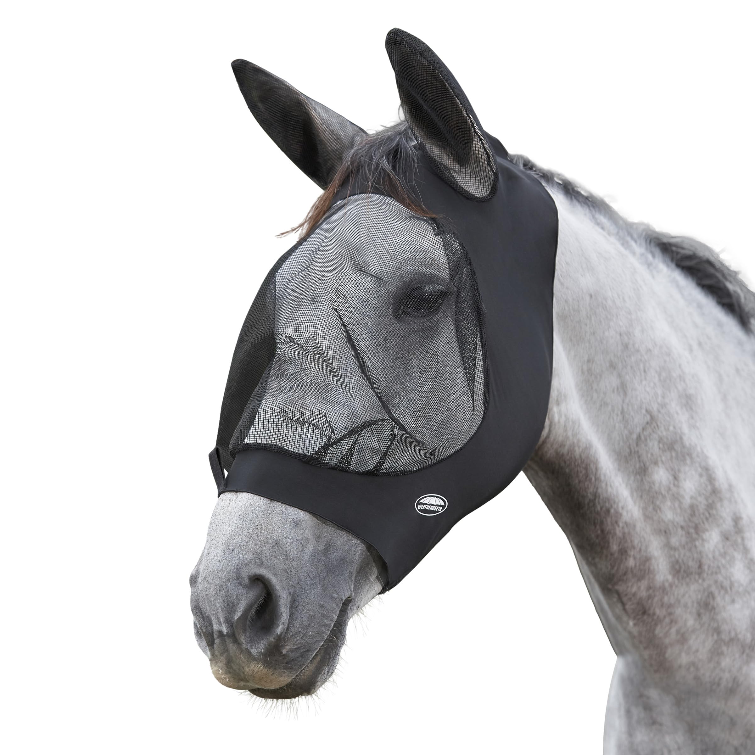 WeatherBeeta Deluxe Stretch Eye Saver with Ears, Black/Black, Pony — image 1