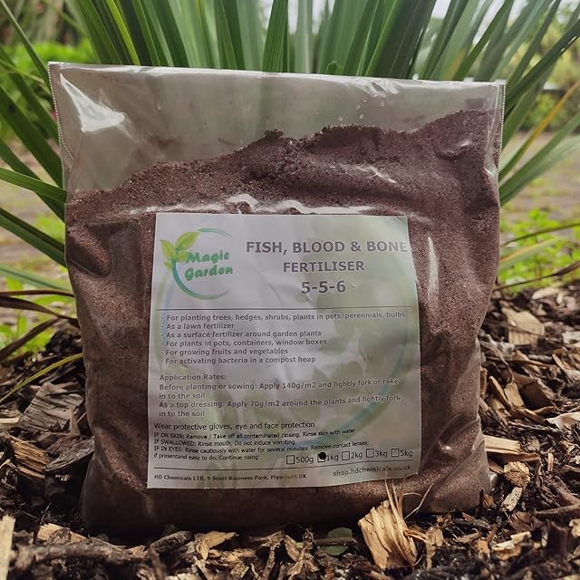 Trading Fish, Blood and Bone Organic Fertiliser All Purpose Feed Food NPK 5-5-6 500g 1kg (500g)