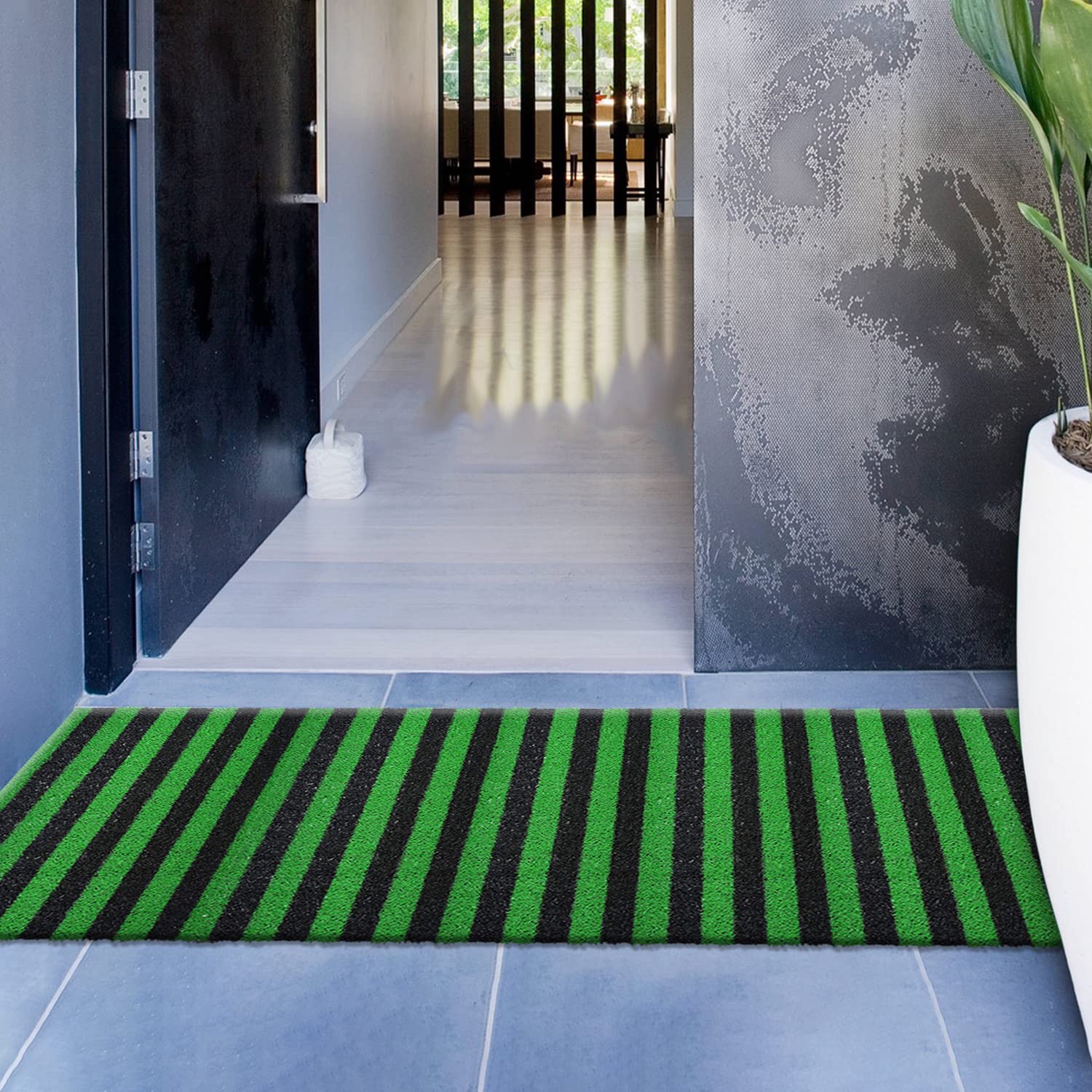 Kuber Industries Rubber Strips Design Door Mat for Porch/Kitchen/Bathroom/Laundry Room, 24"x96" (Green) 54KM4009 (B0B463VJ49) Amazon Price History, Amazon Price Tracker