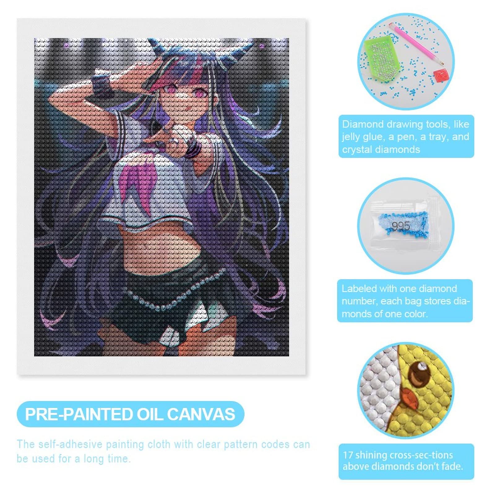 澪ちゃま ダイヤモンドアート Amazon | ダイヤモンドアート アニメ ダンガンロンパ 澪田唯吹
