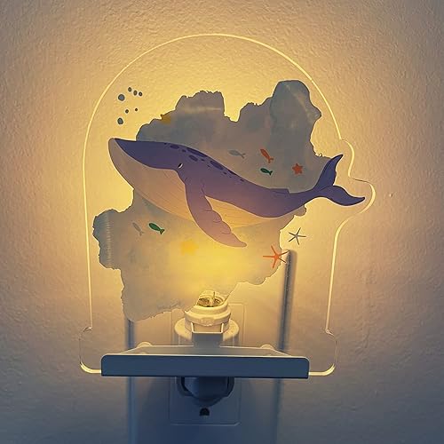Miniatura 2 de Solas Fifty Two Whale - Luz nocturna para habitación de niños para niños lámpara de noche enchufable decoración de guardería hecha de bombilla LED