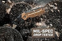 Vista 7 de Spec Ops Tools - Cuchillo utilitario plegable con cuchilla retráctil, incluye 3 cuchillas extra en el almacenamiento del mango, 3% donado a veteranos