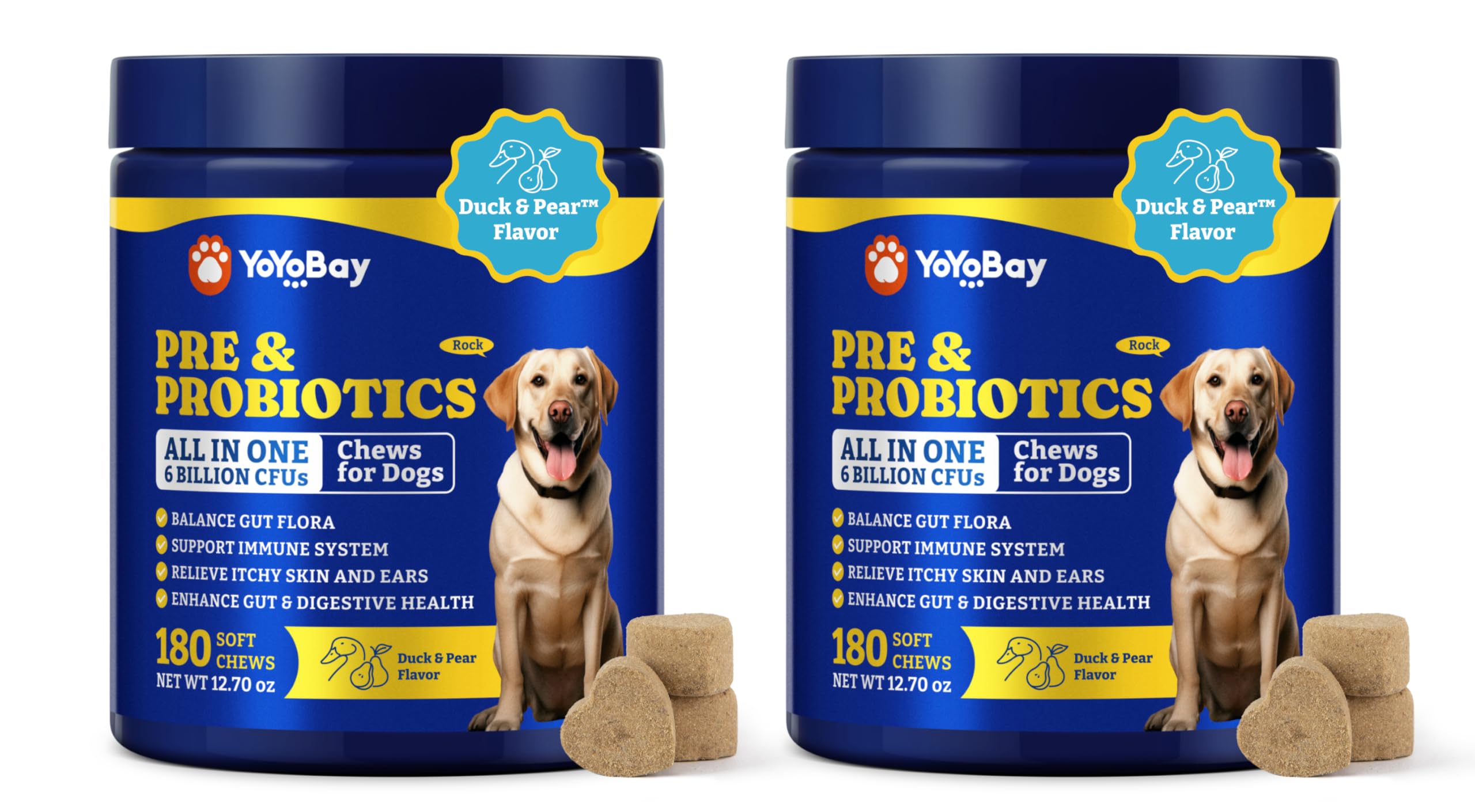 Probiotics for Dogs, Dog Gut, Immune &amp; Skin Health Support Supplement