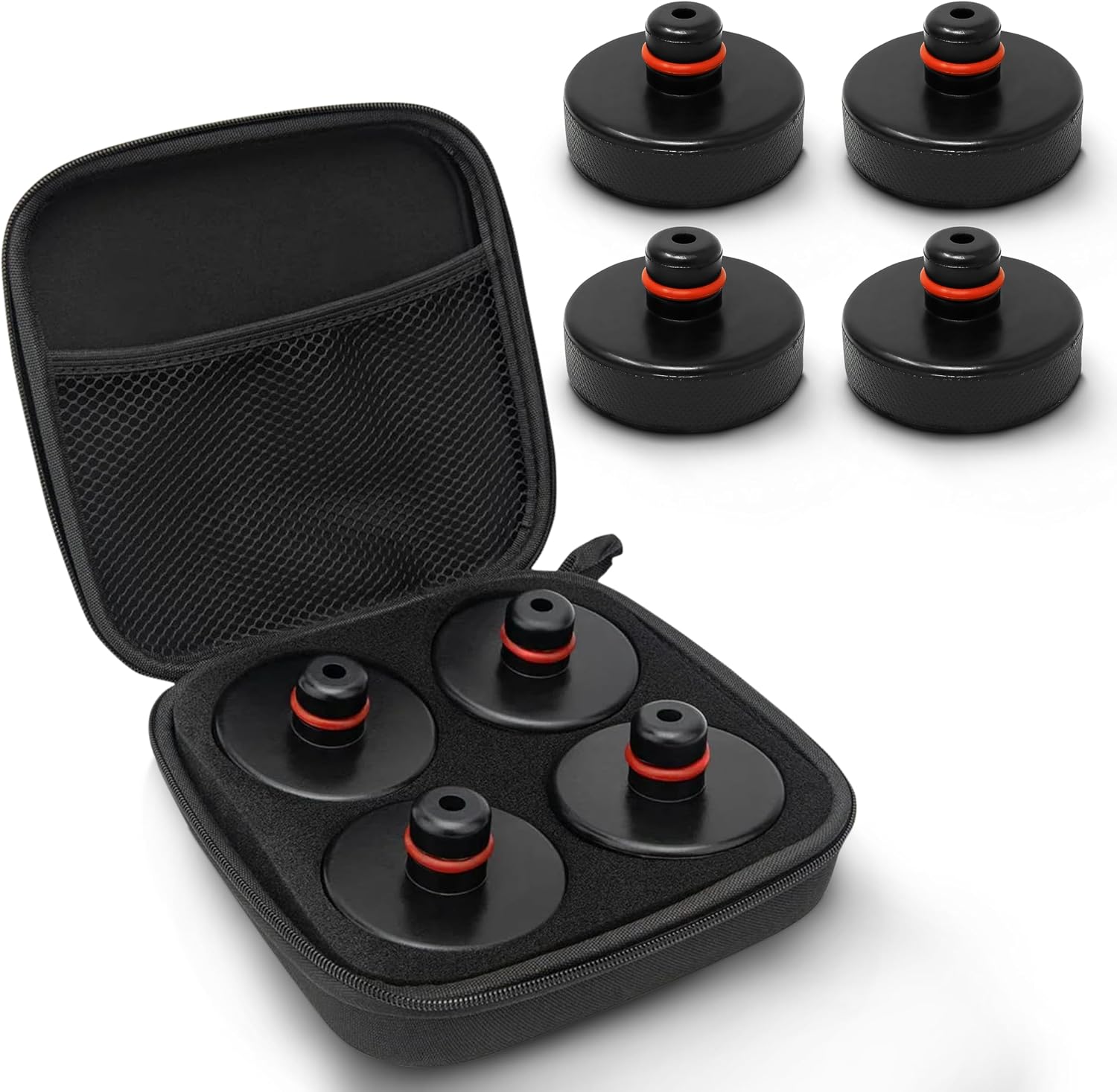 EcoNour Lifting Jack Pad for Tesla Model 3/S/X/Y, 4 Pucks with Storage Case, Tesla Accessories for Tesla Vehicles 2013 to 2024