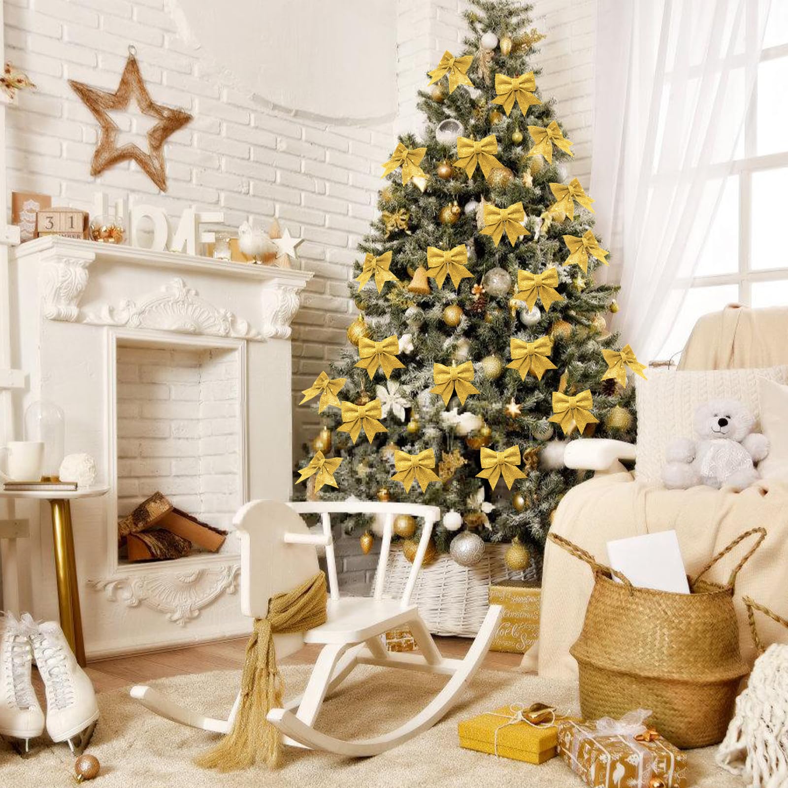 Fornore Ghirlanda di Natale Nastro Filo Fiocchi per Decorazione Natalizia Fiocchi Pronti per Porta Festiva - Cina Regali di Natale e archi di Natale prezzo