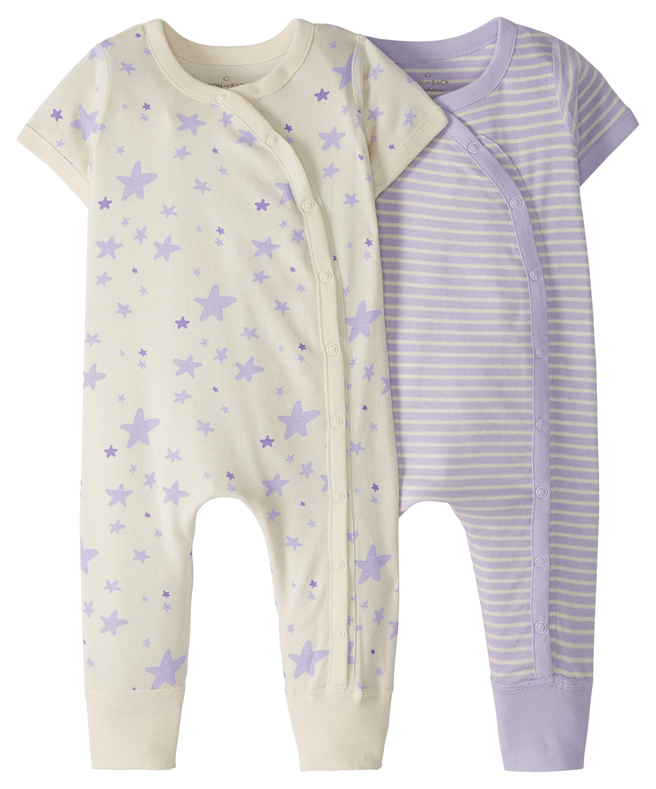 Moon and Back Unisex Baby 2 Pack Romper